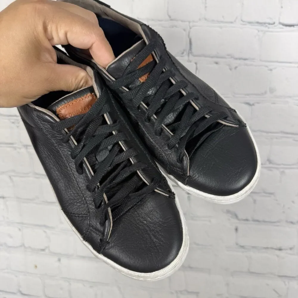 Cole Haan Margo Sneakers Women 7B Black Leather Lace Up Low Top Casual Shoes